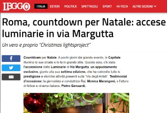  Roma, countdown per Natale: accese le luminarie in via Margutta